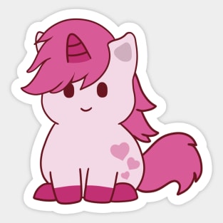 Cute Valentine Unicorn Sticker